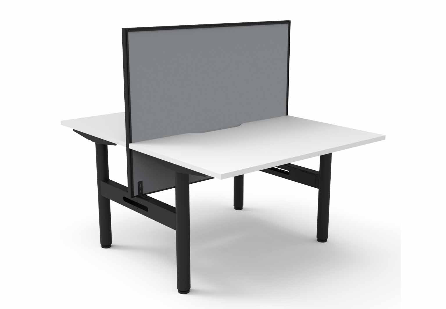 Halo Static 2 Person Double Sided Workstation - with Screen